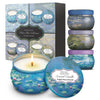 Monet Water Lilies Scented Clean Soy Candles - Gift Boxed Set of 4 Scents