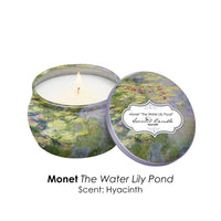 Monet Water Lilies Scented Clean Soy Candles - Gift Boxed Set of 4 Scents