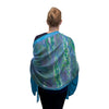 Monet Water Lilies Silk Blend Shawl – Lightweight Dressy Wrap for Women
