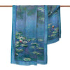 Monet Water Lilies Silk Blend Shawl – Lightweight Dressy Wrap for Women
