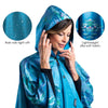 Monet Water Lilies Reversible Rain Cape Poncho – Lightweight Hooded Wrap for Women