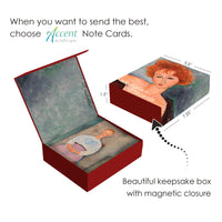 Barnes/Modigliani - Boxed Blank Note Cards – Set of 16 in a Keepsake Gift Box