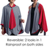 Crimson & Black / White Houndstooth Travel Rain Cape