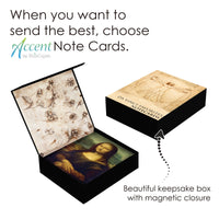 da Vinci Favorites - Boxed Blank Note Cards – Set of 16 in a Keepsake Gift Box
