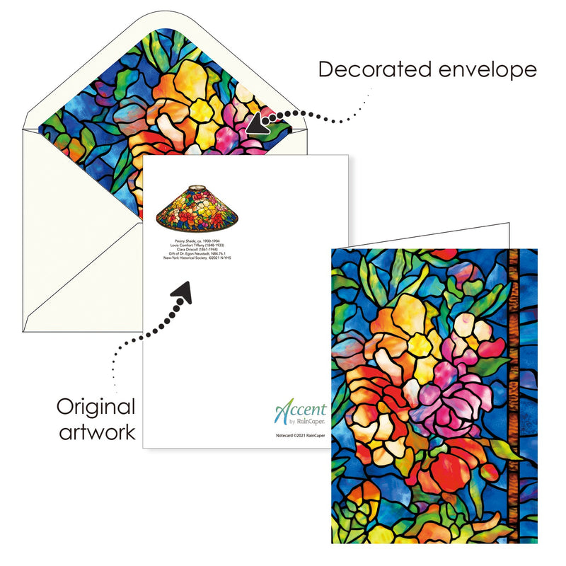 Tiffany Stained Glass Masterworks- Boxed Blank Note Cards – Set of 16 in a Keepsake Gift Box