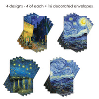 van Gogh At Night - Boxed Blank Note Cards – Set of 16 in a Keepsake Gift Box