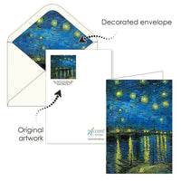 van Gogh At Night - Boxed Blank Note Cards – Set of 16 in a Keepsake Gift Box