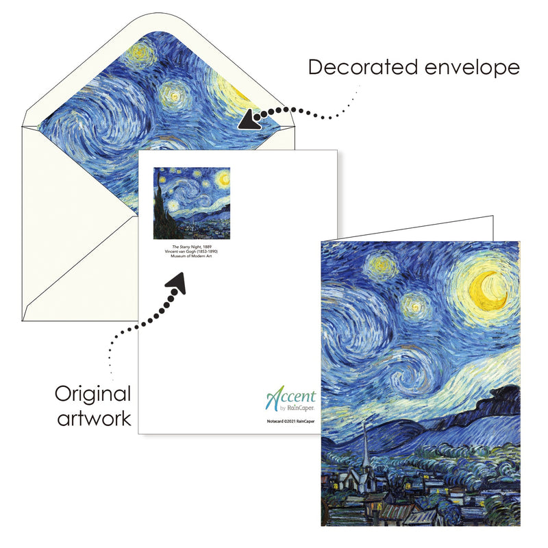 van Gogh Favorites - Boxed Blank Note Cards – Set of 16 in a Keepsake Gift Box
