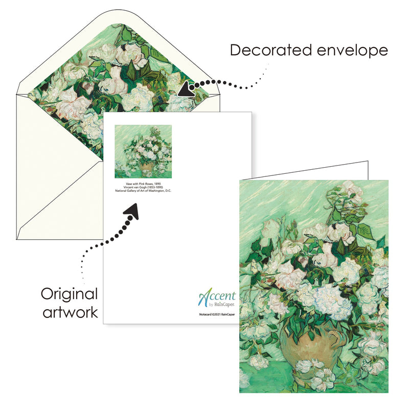 van Gogh Flowers - Boxed Blank Note Cards – Set of 16 in a Keepsake Gift Box