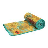 van Gogh Sunflowers Oversized Beach Towel - Microfiber, Quick-Dry