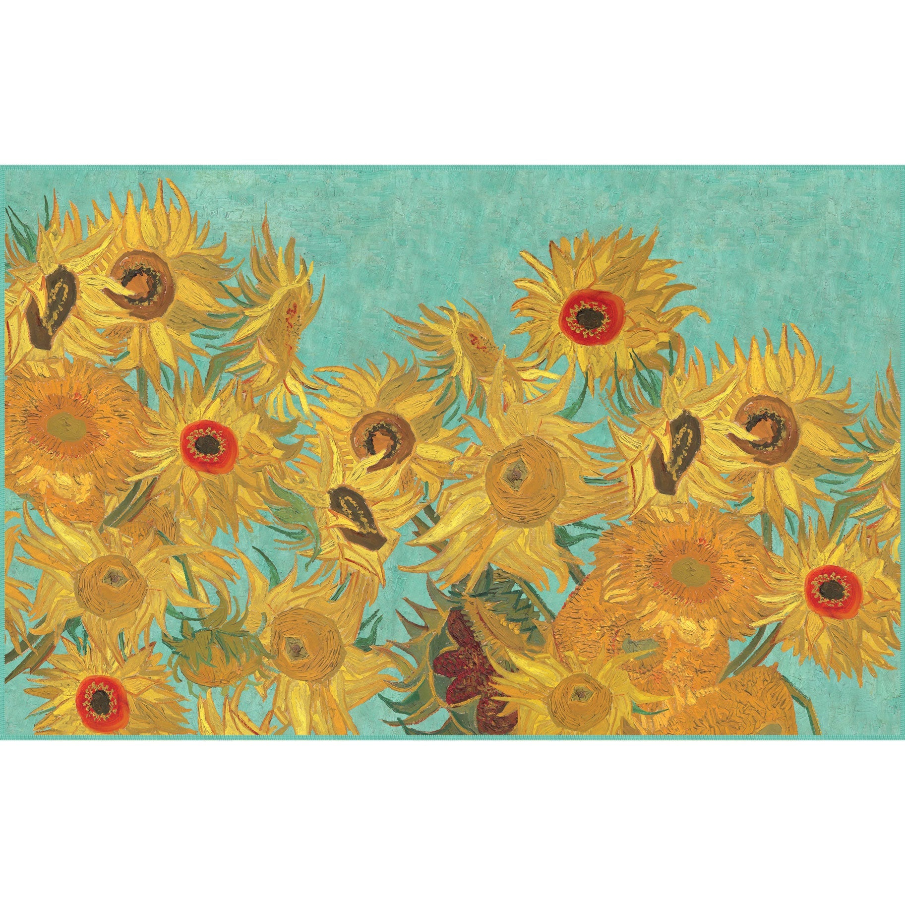 van Gogh Sunflowers Oversized Beach Towel - Microfiber, Quick-Dry