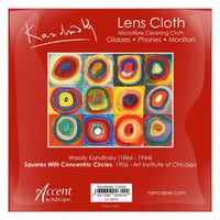 Kandinsky Circles Microfiber Lens Cleaning Cloth – Soft, Non-Abrasive, Art-Inspired