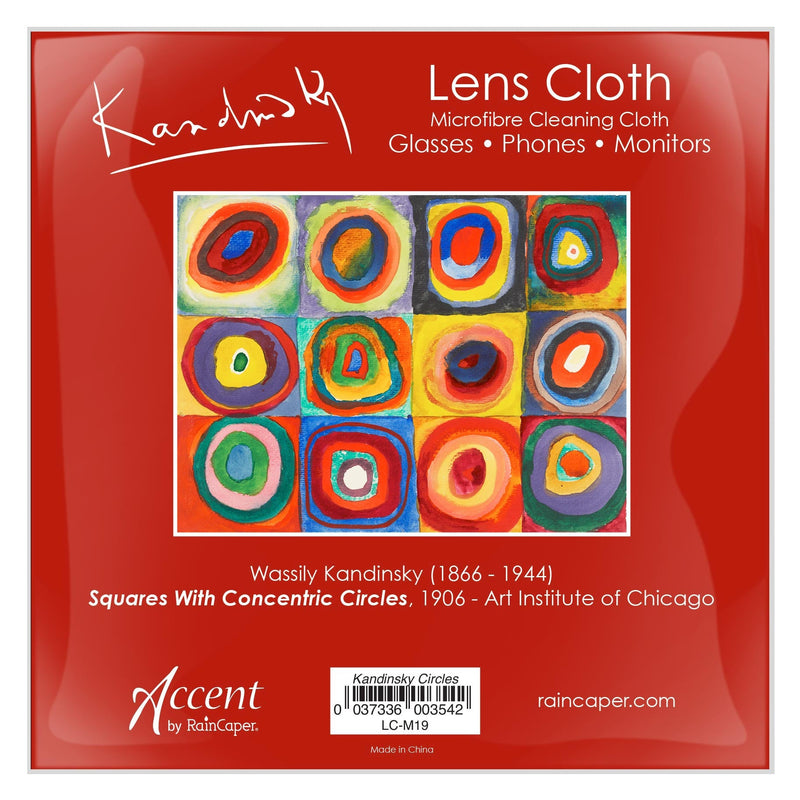 Kandinsky Circles Microfiber Lens Cleaning Cloth – Soft, Non-Abrasive, Art-Inspired