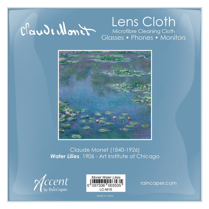 Monet Water Lilies Microfiber Lens Cleaning Cloth – Soft, Non-Abrasive, Art-Inspired