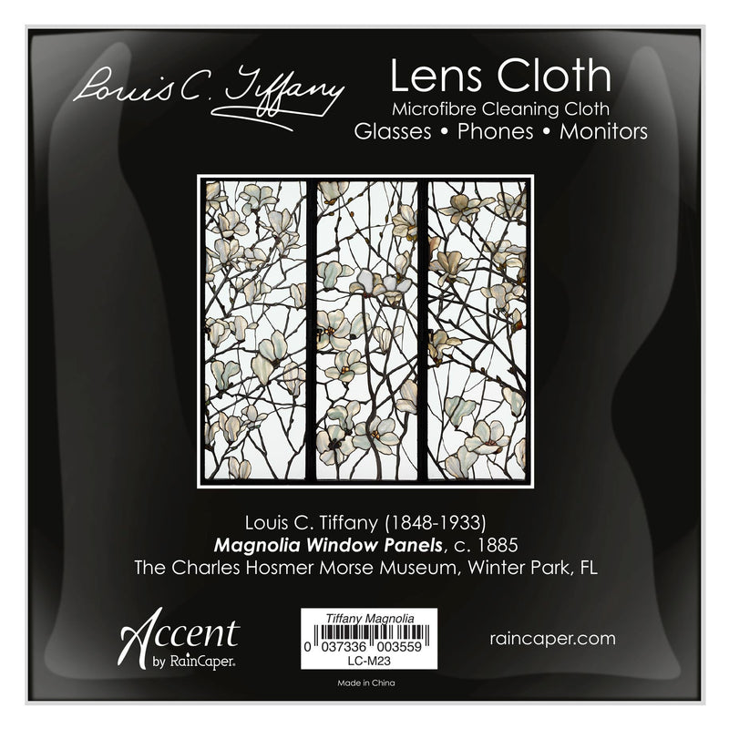 Tiffany Magnolia Microfiber Lens Cleaning Cloth – Soft, Non-Abrasive, Art-Inspired