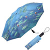 Monet Water Lilies Travel Umbrella – Compact, One-Touch Open & Close