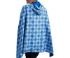 Navy & China Blue Rainproof Hooded Rain Cape – Lightweight Women's Rain Wrap