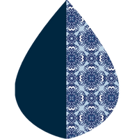 Navy & China Blue Rainproof Hooded Rain Cape – Lightweight Women's Rain Wrap