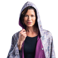 RainCaper William Morris Hyacinth & Plum Travel Cape