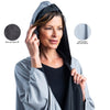 Black & Pewter Grey Reversible Rain & Travel Cape