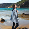 Black & Pewter Grey Reversible Rain & Travel Cape