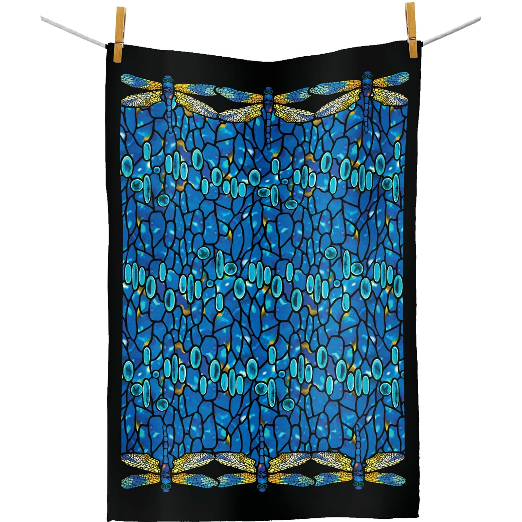 Tiffany Dragonfly Cotton Tea Towel – Flat Weave, Absorbent