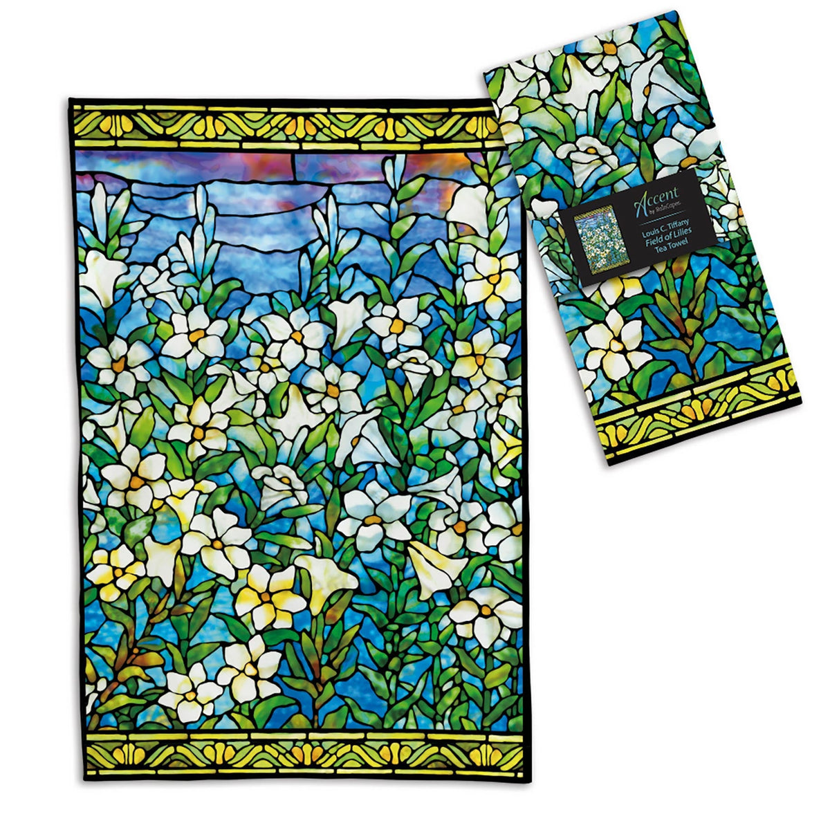Tiffany Field of Lilies Cotton Tea Towel – Flat Weave, Absorbent