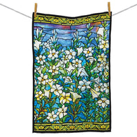 Tiffany Field of Lilies Cotton Tea Towel – Flat Weave, Absorbent