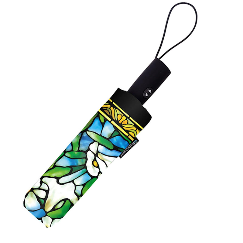 Tiffany Field of Lilies Travel Umbrella – Compact, One-Touch Open & Close