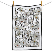 Tiffany Magnolia Cotton Tea Towel – Flat Weave, Absorbent