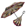 Tiffany Peonies and Iris Reverse Inverted Umbrella – Hands-Free, Windproof Design