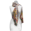 Tiffany Peonies & Iris Long Sheer Scarf – Lightweight, Elegant, Silky-Soft