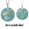 van Gogh Almond Blossom Porcelain Keepsake Ornament – Flat Ceramic, Gift-Ready
