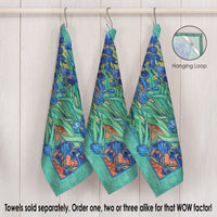 van Gogh Irises Cotton Tea Towel – Flat Weave, Absorbent