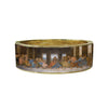 da Vinci Last Supper Fine Art Hinged Cuff Gold Bangle Bracelet