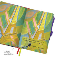 Delaunay Eiffel Tower - Dot Grid Journal – Hardcover, Pockets, Ribbon Bookmarks