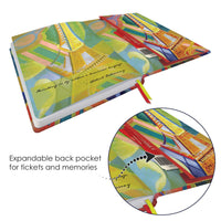 Delaunay Eiffel Tower - Dot Grid Journal – Hardcover, Pockets, Ribbon Bookmarks