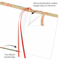 Monet Poppy Field - Dot Grid Journal – Hardcover, Pockets, Ribbon Bookmarks