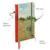 Monet Poppy Field - Dot Grid Journal – Hardcover, Pockets, Ribbon Bookmarks
