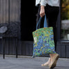 van Gogh Irises Canvas Magazine Tote – Slim Vertical Tote Bag