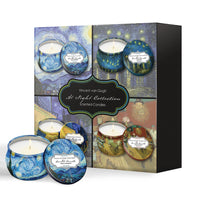 van Gogh Starry Night Scented Clean Soy Candles - Gift Boxed Set of 4 Scents