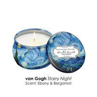 van Gogh Starry Night Scented Clean Soy Candles - Gift Boxed Set of 4 Scents