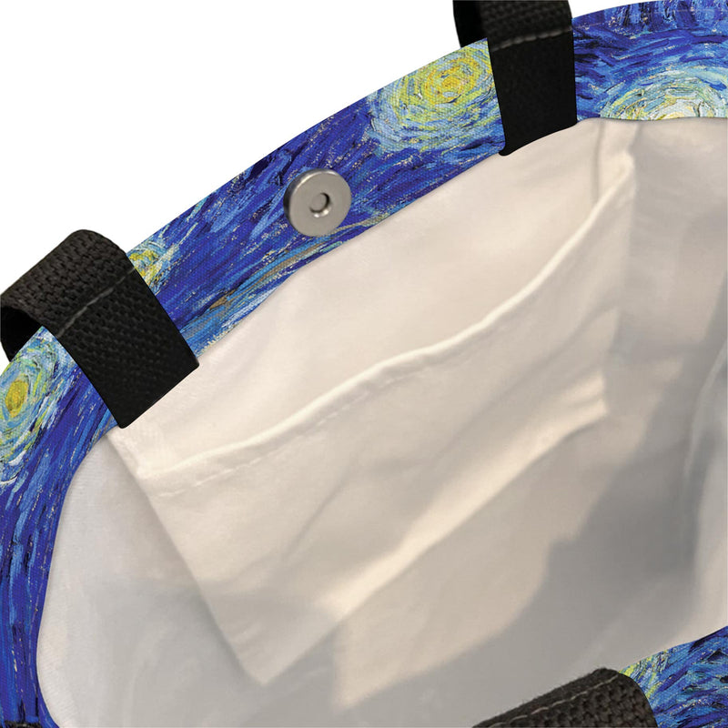 van Gogh Starry Night Canvas Magazine Tote – Slim Vertical Tote Bag