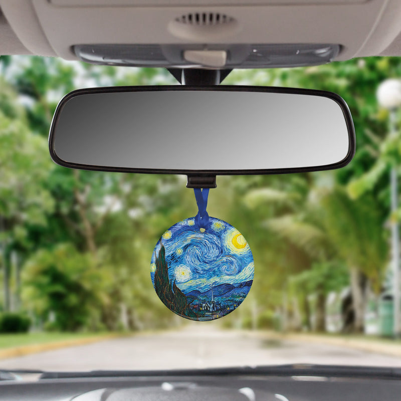 van Gogh Starry Night Porcelain Keepsake Ornament – Flat Ceramic, Gift-Ready