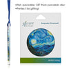 van Gogh Starry Night Porcelain Keepsake Ornament – Flat Ceramic, Gift-Ready