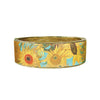 van Gogh Sunflowers Fine Art Hinged Cuff Gold Bangle Bracelet