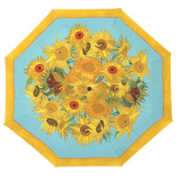 van Gogh Sunflowers Travel Umbrella – Compact, One-Touch Open & Close