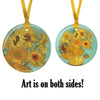 van Gogh Sunflowers Porcelain Keepsake Ornament – Flat Ceramic, Gift-Ready