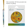 van Gogh Sunflowers Porcelain Keepsake Ornament – Flat Ceramic, Gift-Ready