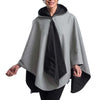 WarmCaper - Warm Pewter and Black Reversible Rain Cape